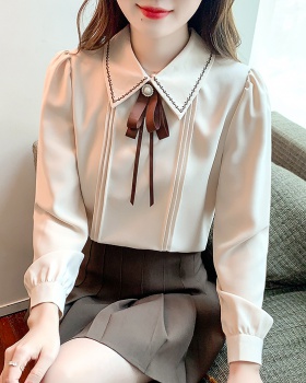 Western style unique tops chiffon shirt for women