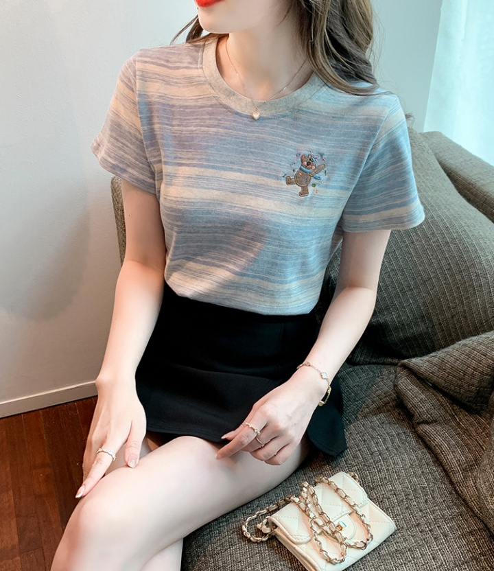 Bottoming pure cotton T-shirt summer tops for women