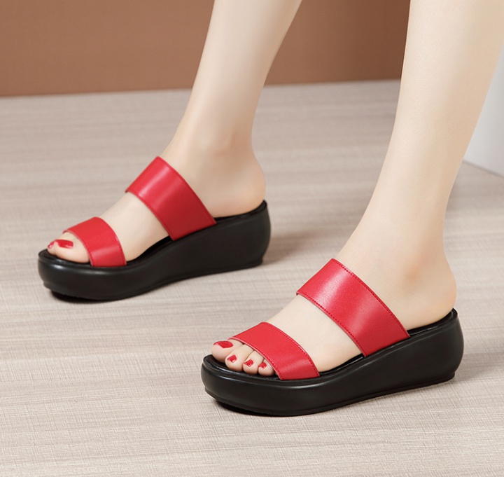 Trifle thick crust slippers summer platform for women