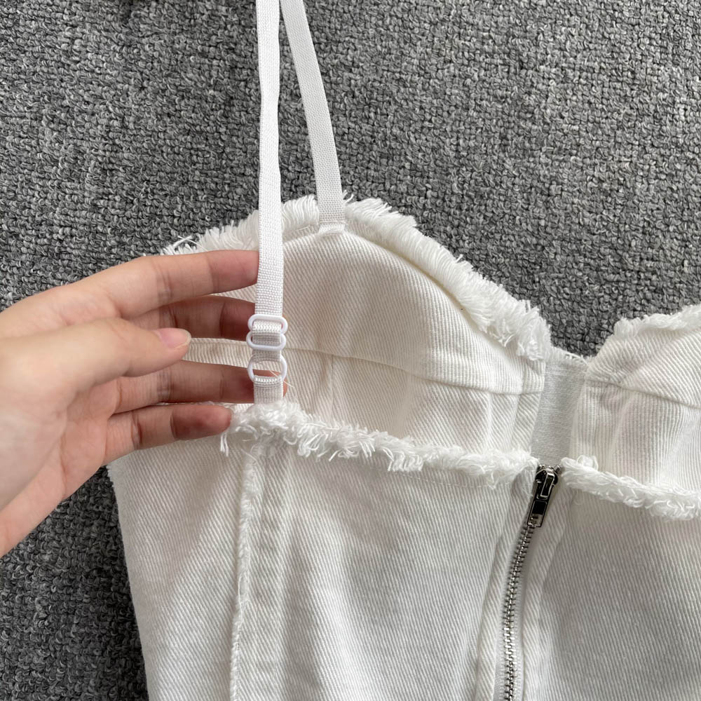 Retro lace short tops sexy spring vest
