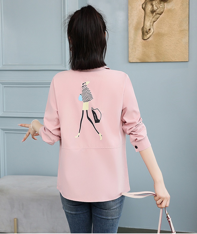 Cotton thin jacket spring loose shirt for women