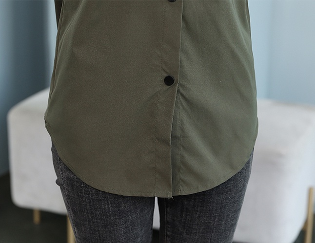 Long spring loose shirt printing Casual jacket for women