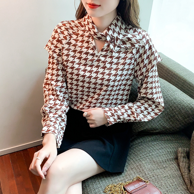 Rabbit ears Western style small shirt refinement tops