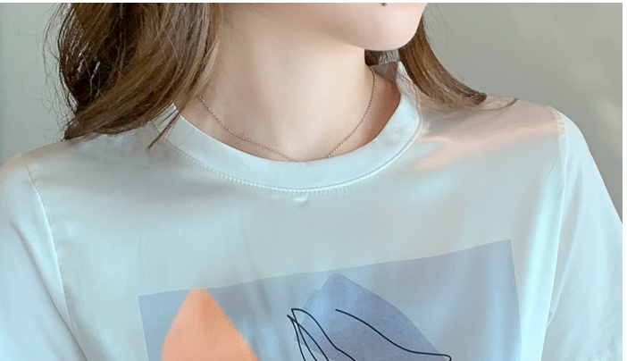 Printing retro tops short sleeve T-shirt for women