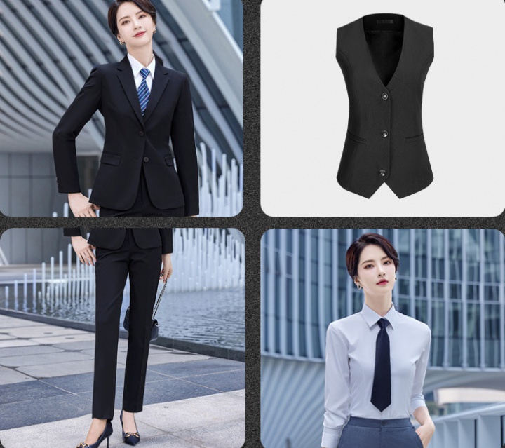 Temperament gray overalls business suit a set for women