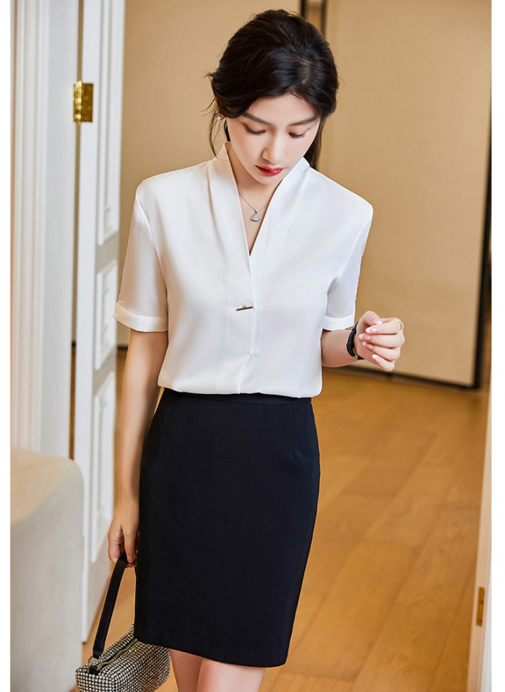 V-neck chiffon tops spring and summer shirt for women