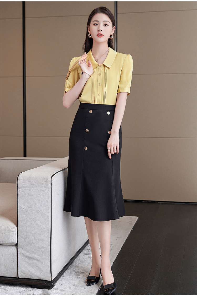 Summer long skirt fashion shirt 2pcs set for women