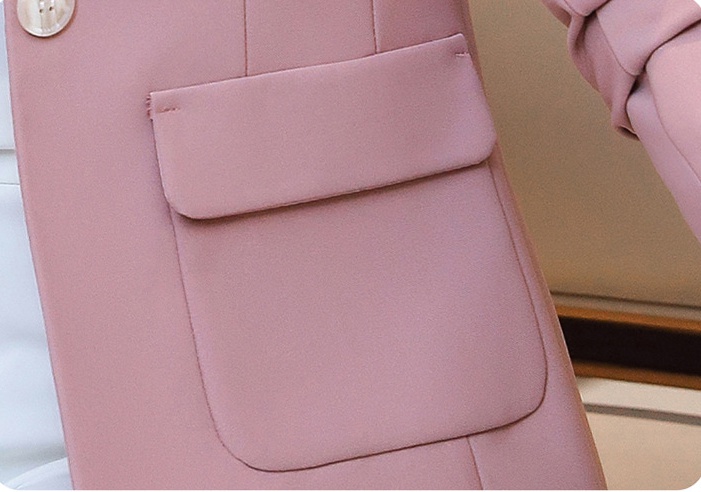 Commuting loose seven tenths business suit pure pink coat