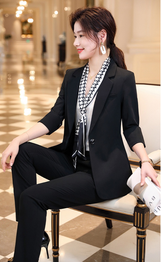 Fashion white business suit 2pcs set for women