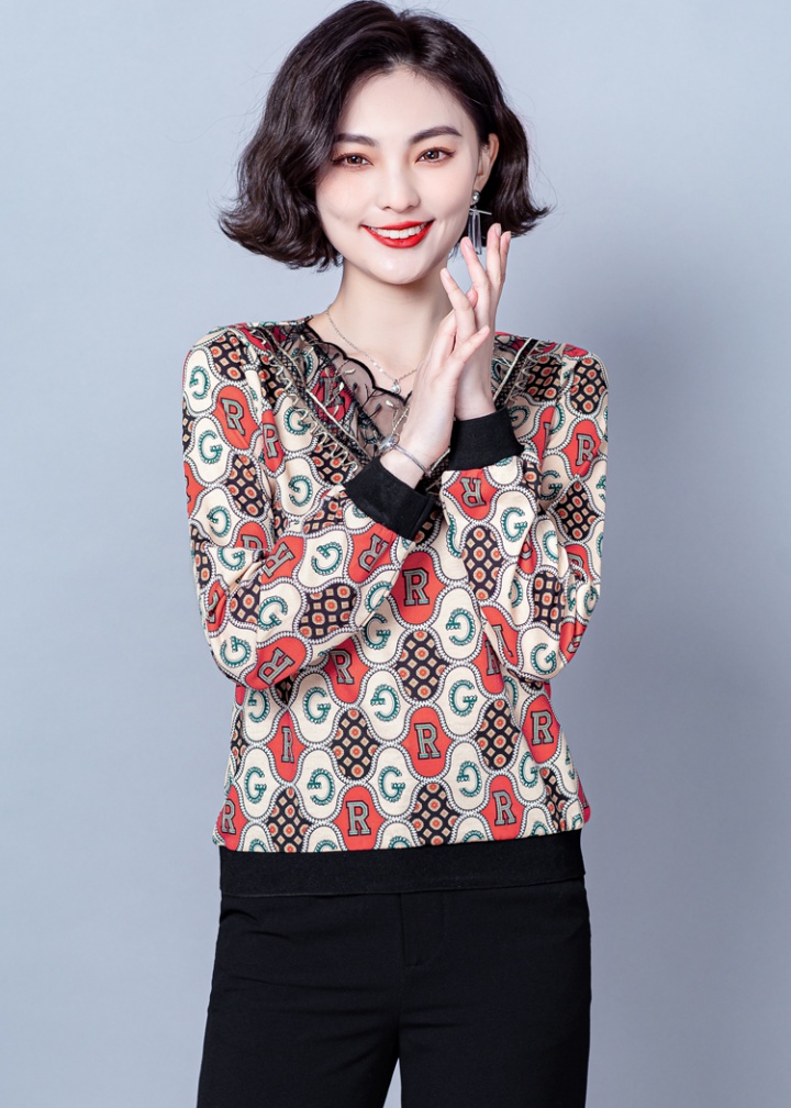 Long sleeve T-shirt Cover belly bottoming shirt for women