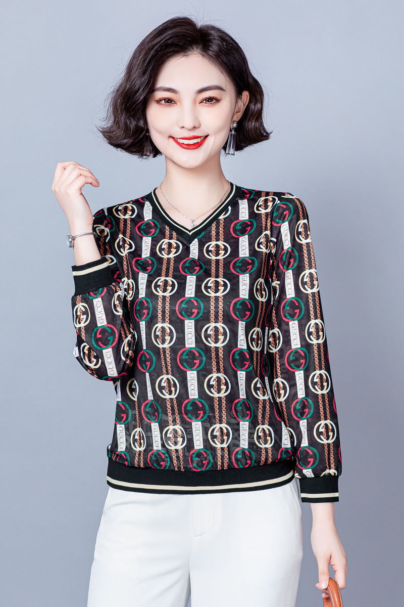 Spring middle-aged tops temperament bottoming shirt