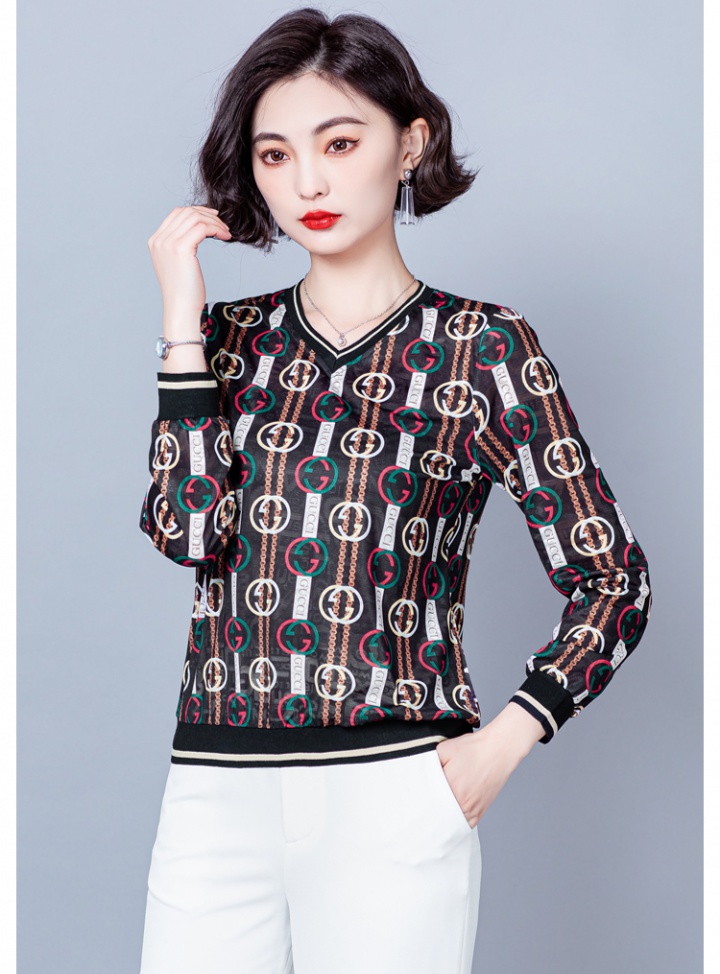 Spring middle-aged tops temperament bottoming shirt