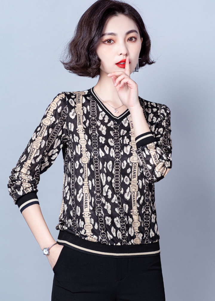 Spring temperament T-shirt Western style long sleeve tops