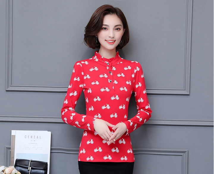 Korean style tops long sleeve bottoming shirt for women