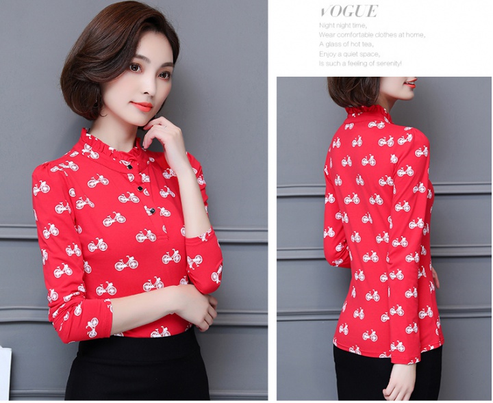Korean style tops long sleeve bottoming shirt for women
