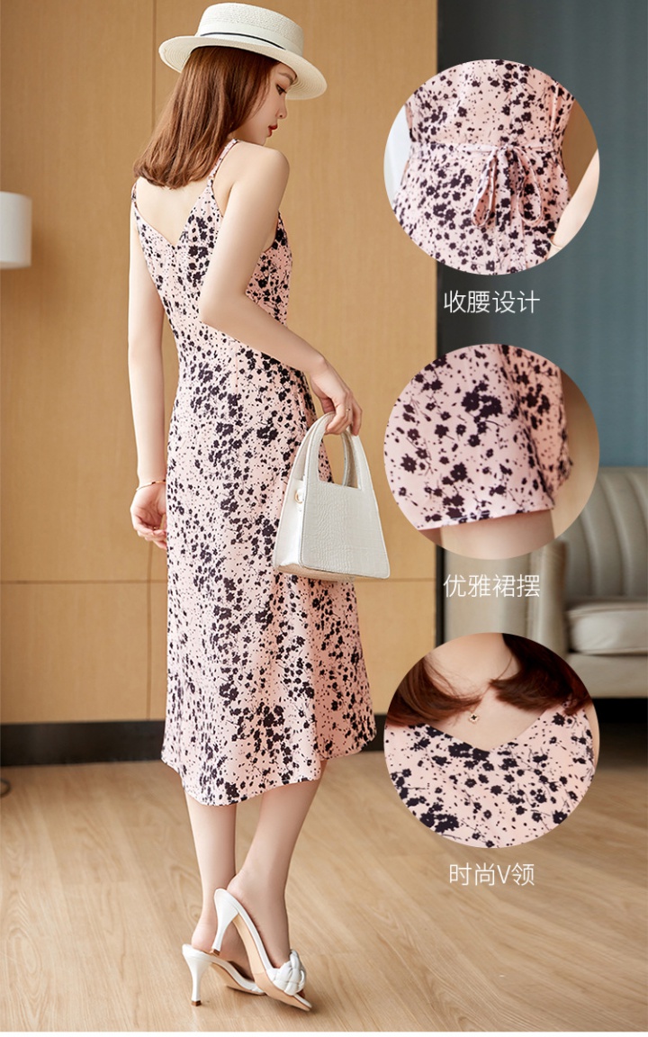 Fashion floral strap dress summer business suit for women