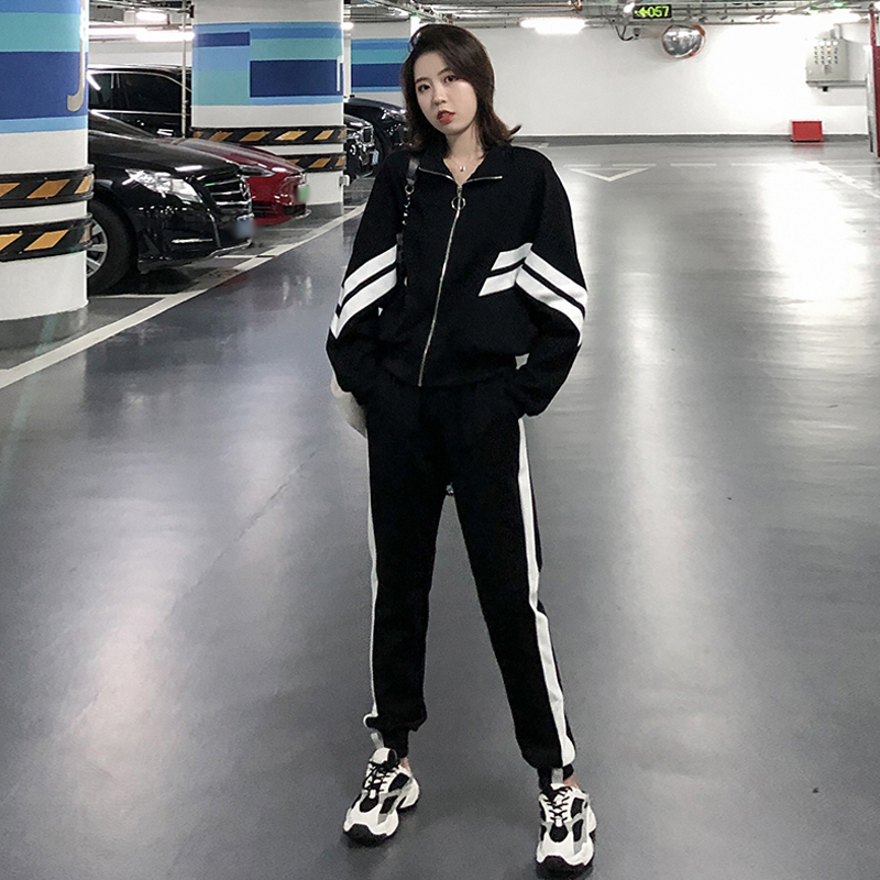 Loose spring Korean style Casual hoodie a set for women