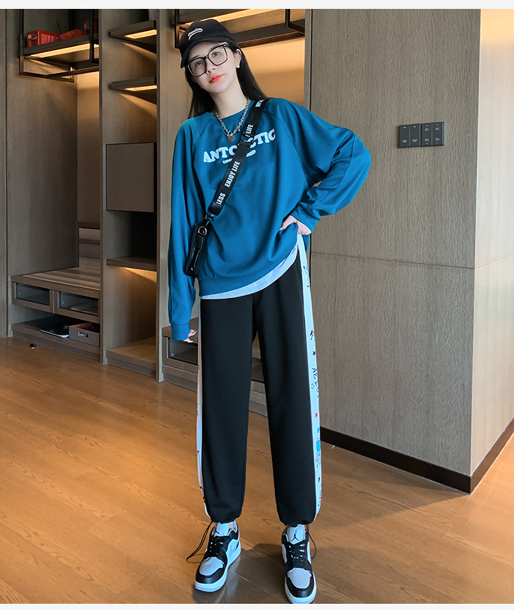 Thin spring and summer all-match pants loose harem sweatpants