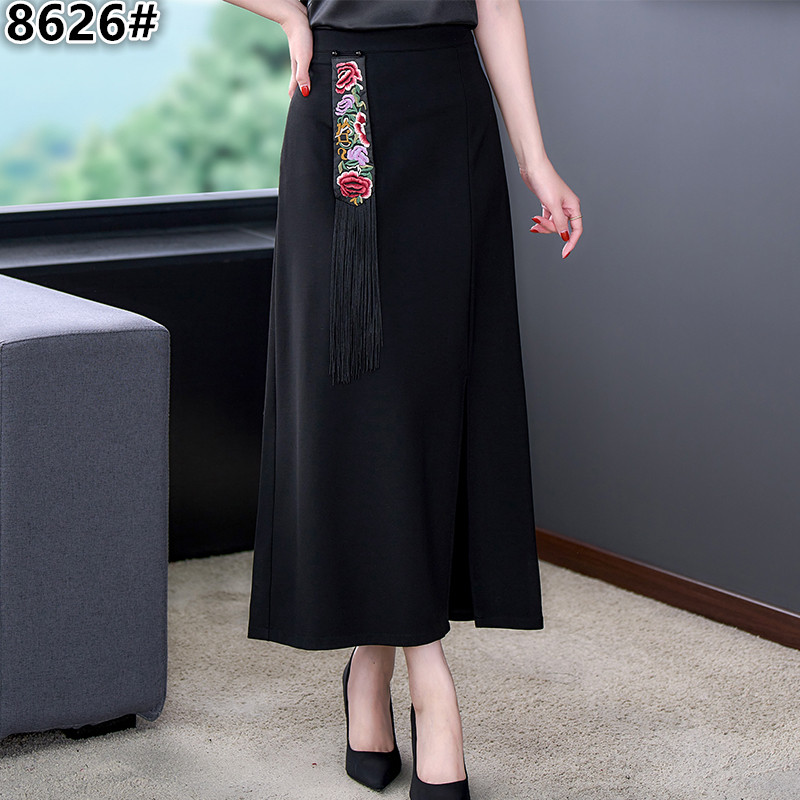 Tassels all-match loose national style large yard skirt