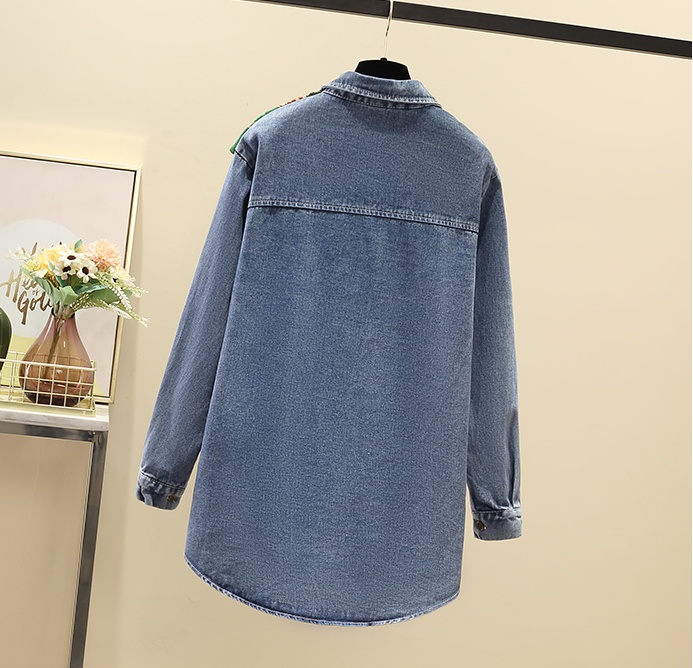Slim Pseudo-two long sleeve spring fashion tops for women