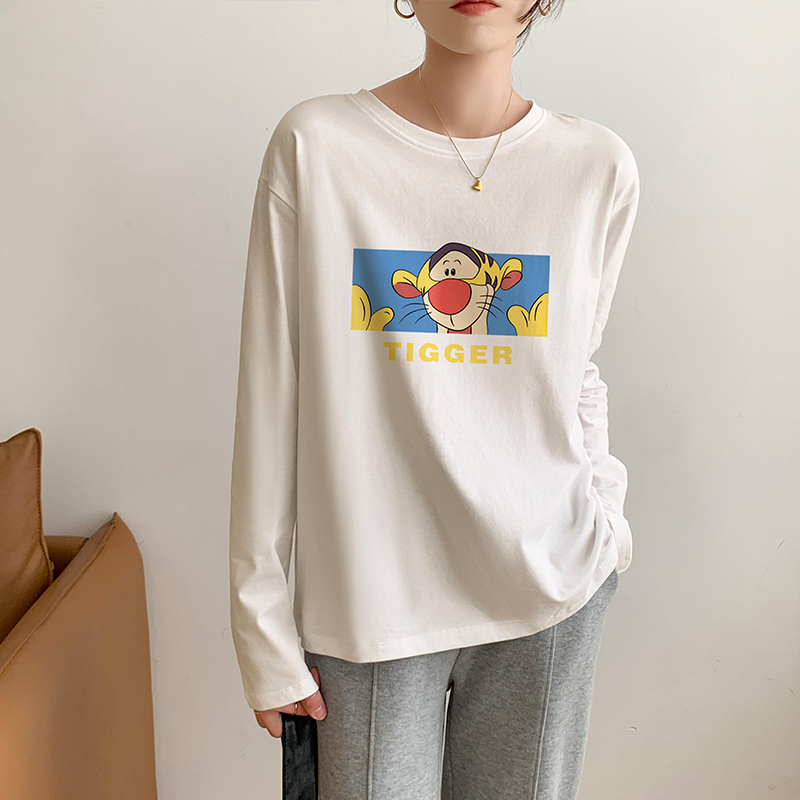 Fashion printing tops spring and autumn T-shirt for women