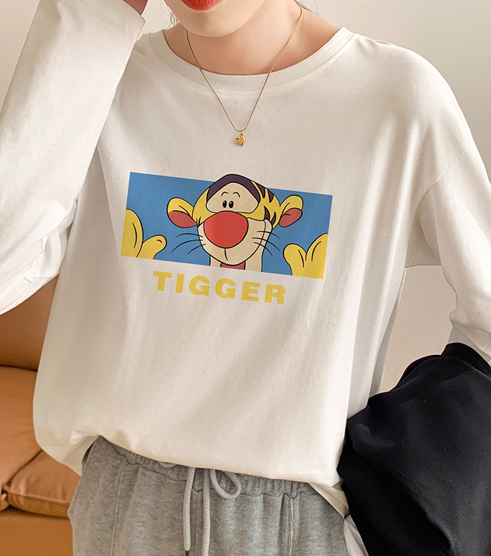 Fashion printing tops spring and autumn T-shirt for women
