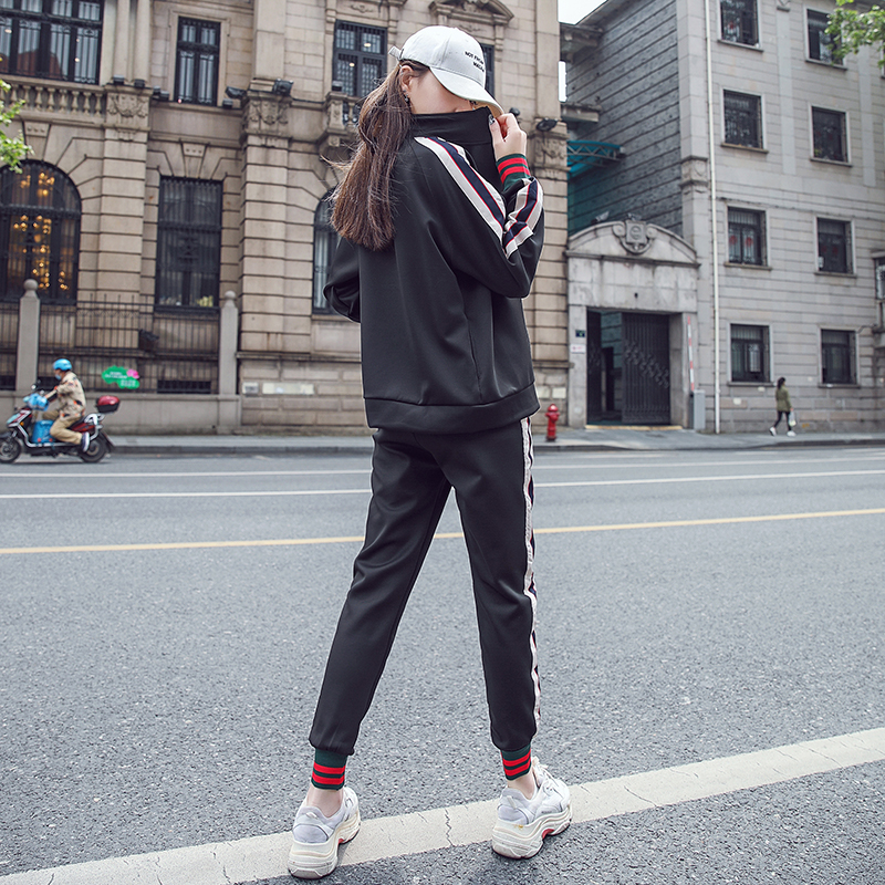 Loose Casual fashion sports hoodie 2pcs set for women
