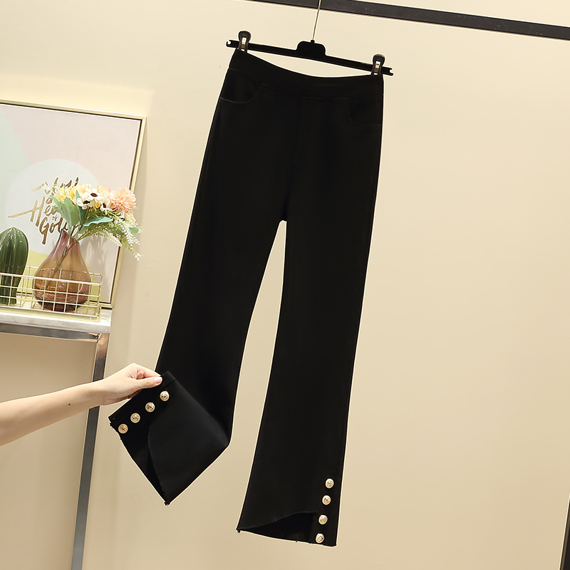 Fashion large yard long pants split flare pants for women