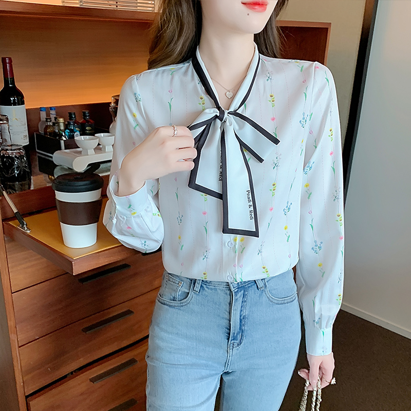 Chiffon sweet tops spring refreshing shirt for women