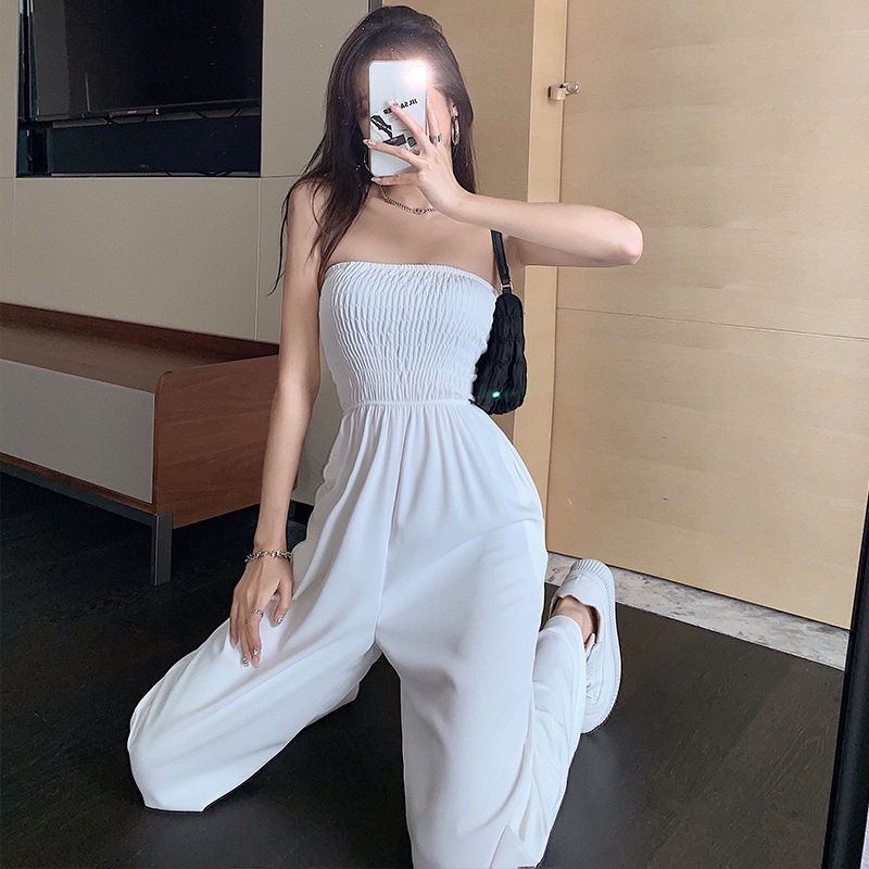 Spring and summer slim Casual high waist jumpsuit for women