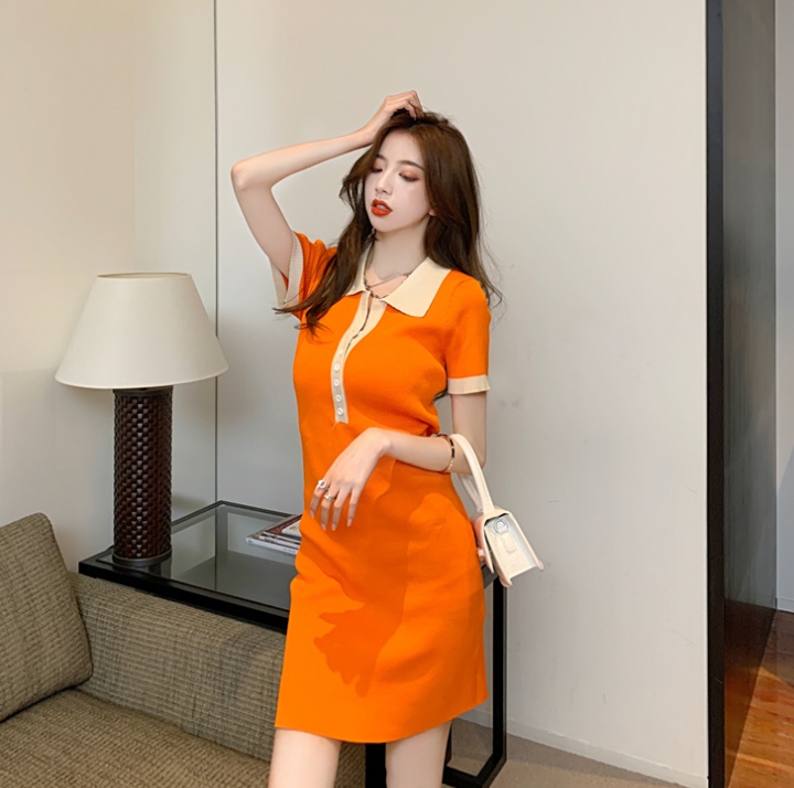 Spring and summer pinched waist dress for women