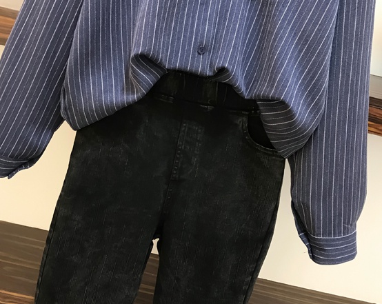 Long sleeve shirt slim long pants 2pcs set for women
