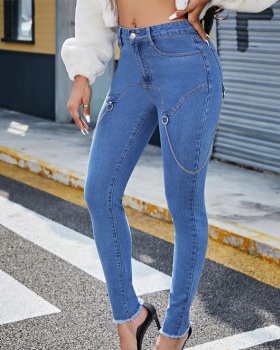 Fashion pure pencil pants slim European style jeans