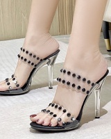 Round European style rubber hasp summer fish mouth sandals