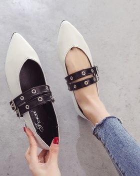 Pointed Korean style flattie low spring and autumn shoes