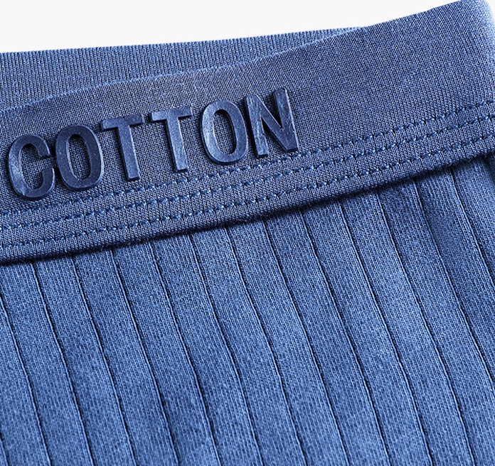 Pure cotton medium waist boxers stereoscopic briefs