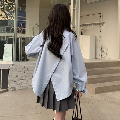 Spring and autumn double zip shirt for women