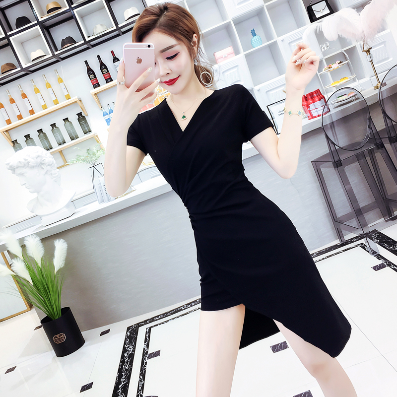 Cover belly summer package hip pinched waist dress for women