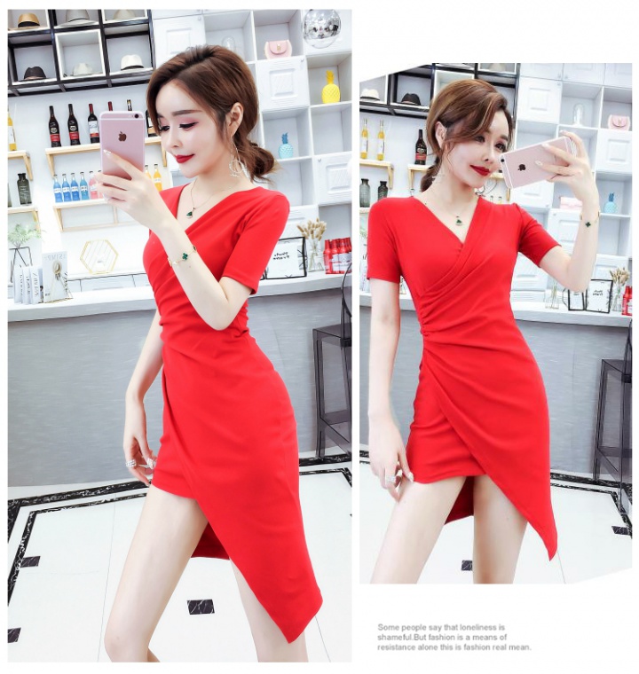 Cover belly summer package hip pinched waist dress for women