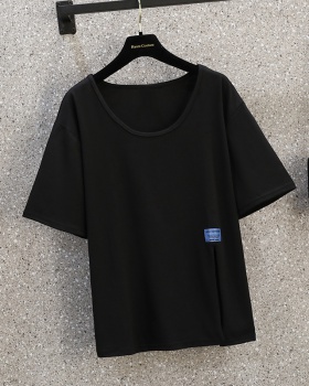 Short sleeve loose large yard round neck pure T-shirt