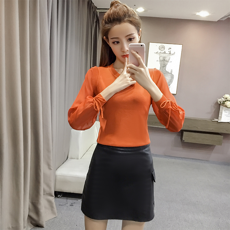 Spring and summer bottoming shirt long sleeve tops