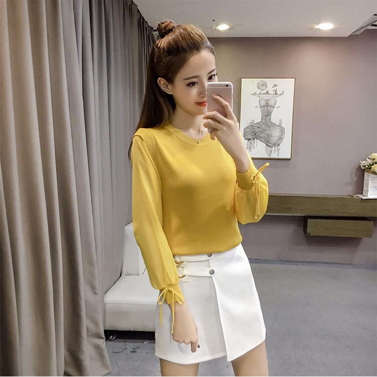 Spring and summer bottoming shirt long sleeve tops