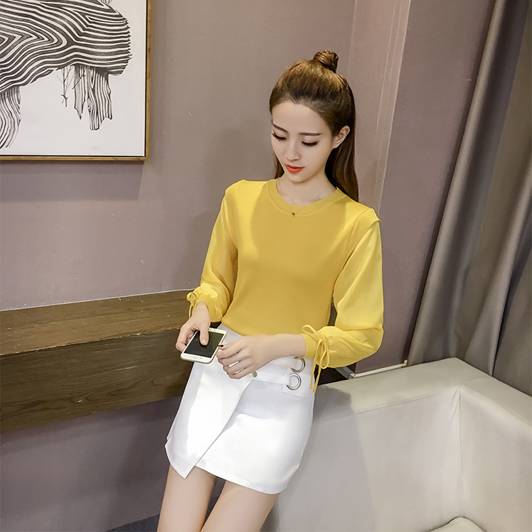 Spring and summer bottoming shirt long sleeve tops