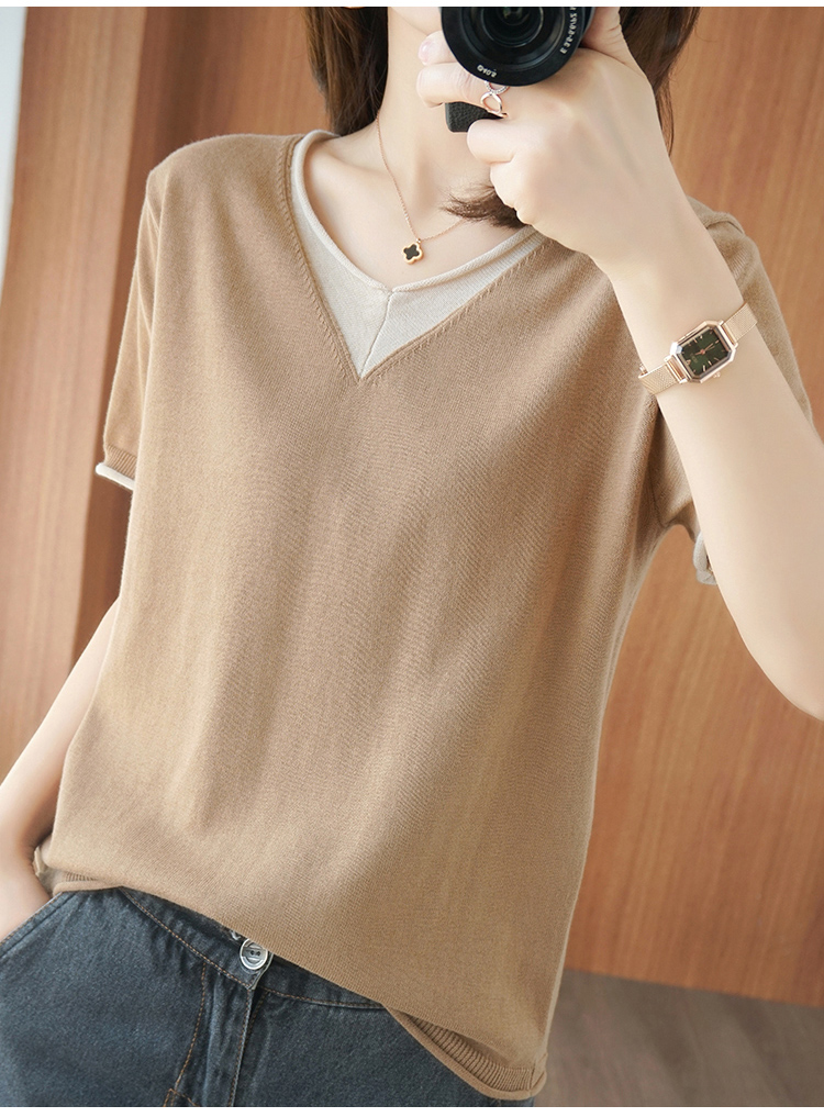 All-match T-shirt bottoming shirt for women