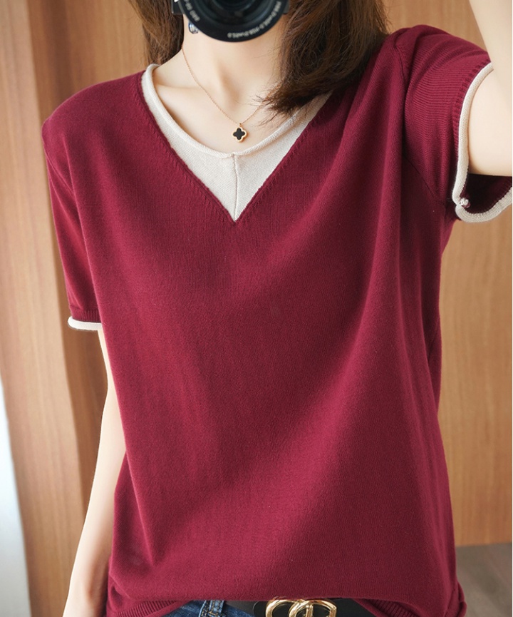 All-match T-shirt bottoming shirt for women