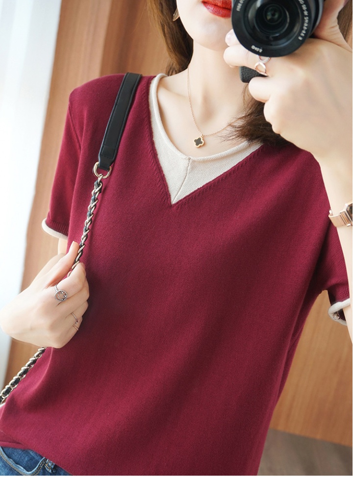 All-match T-shirt bottoming shirt for women