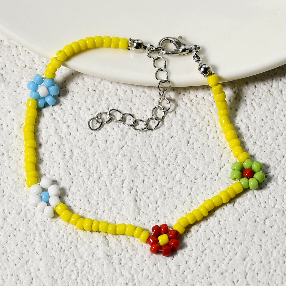 Sandy beach beads daisy weave colors bracelets