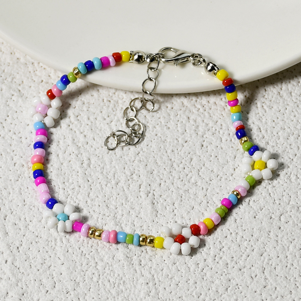 Sandy beach beads daisy weave colors bracelets