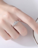 Fashion simple zircon opening Korean style ring for women