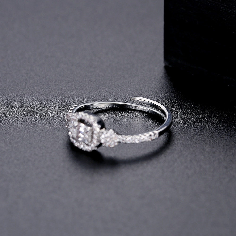 Fashion simple zircon opening Korean style ring for women